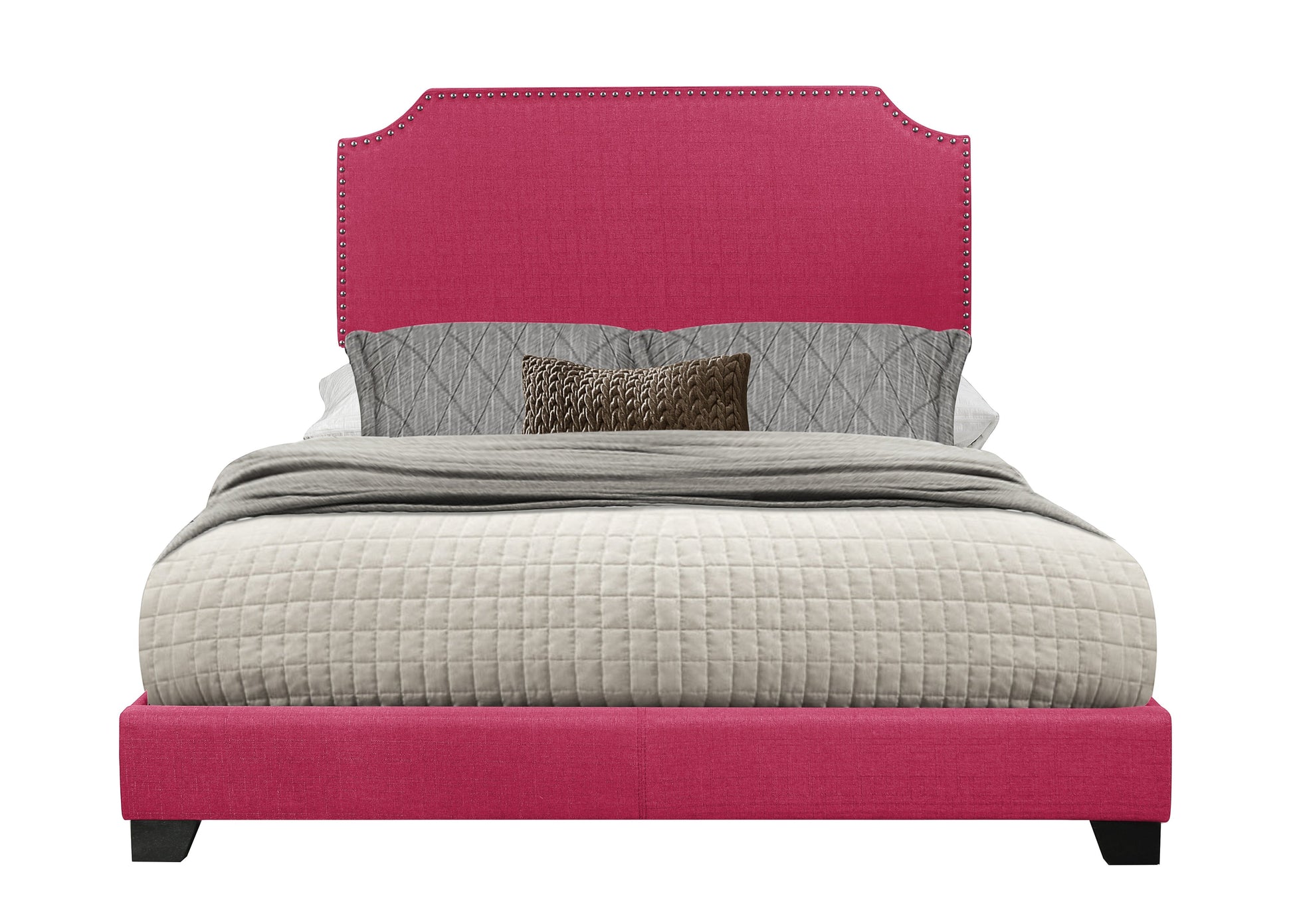Miranda Pink Full Upholstered Bed - SH235FPNK-1 - Luna Furniture - Dallas Store