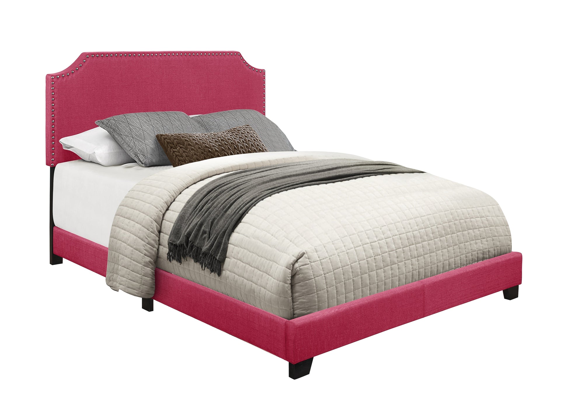 Miranda Pink Queen Upholstered Bed - SH235PNK-1 - Luna Furniture - Dallas Store