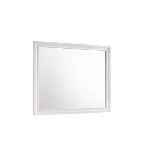 Miranda White Rectangular Mirror - 205114 - Luna Furniture - Dallas Store