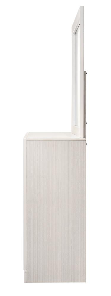 Miranda White Rectangular Mirror - 205114 - Luna Furniture - Dallas Store