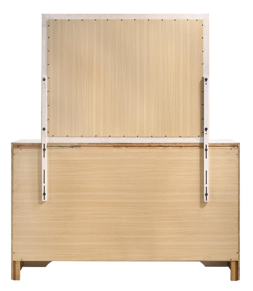 Miranda White Rectangular Mirror - 205114 - Luna Furniture - Dallas Store