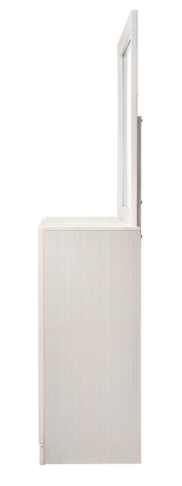 Miranda White/Rhinestone 7-Drawer Dresser - 205113 - Luna Furniture - Dallas Store
