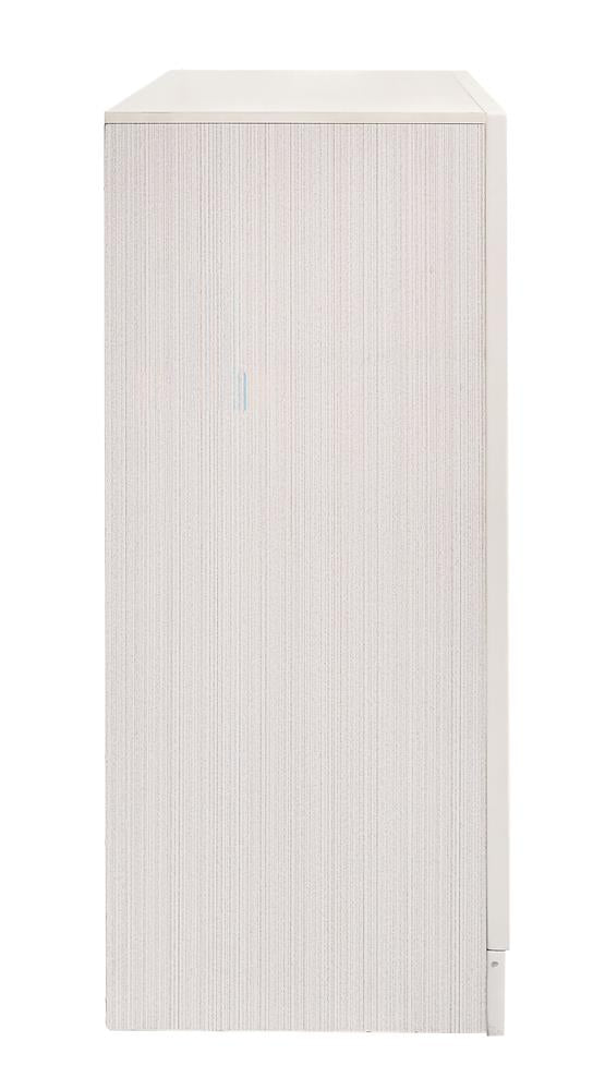 Miranda White/Rhinestone 7-Drawer Dresser - 205113 - Luna Furniture - Dallas Store