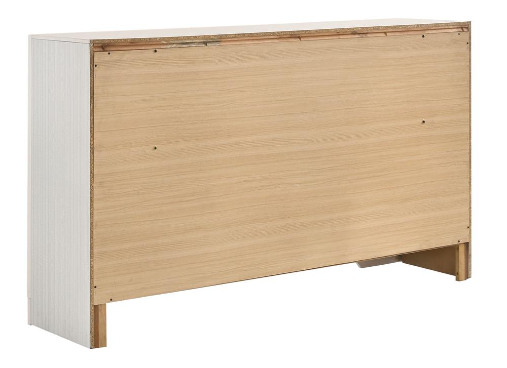 Miranda White/Rhinestone 7-Drawer Dresser - 205113 - Luna Furniture - Dallas Store