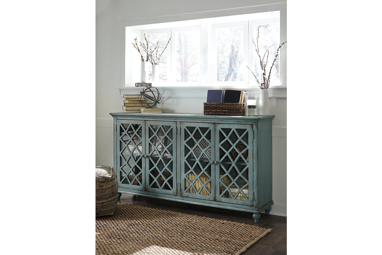 Mirimyn Antique Teal Accent Cabinet - T505-762 - Luna Furniture - Dallas Store