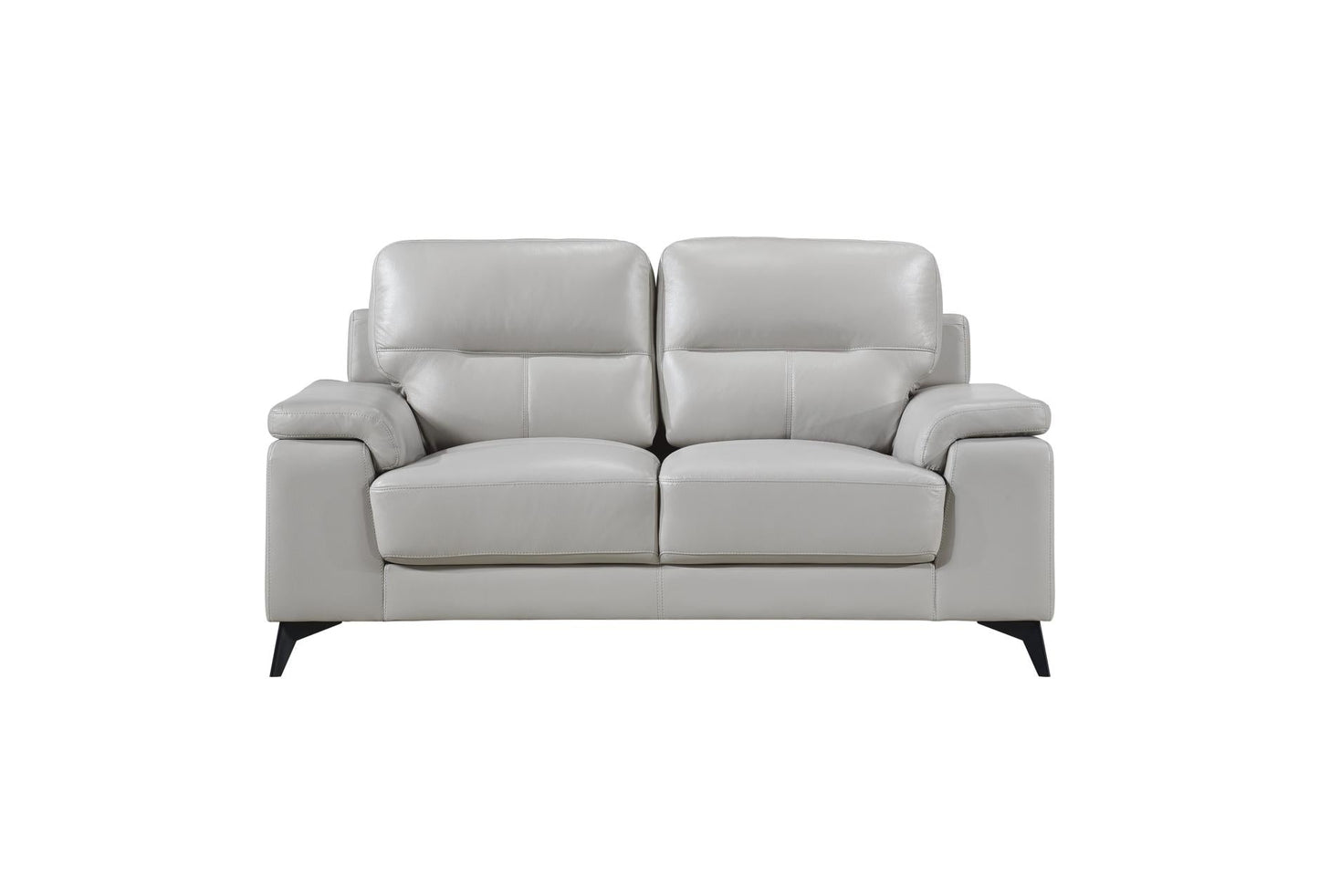 Mischa Silver Grain Top Grain Leather Living Room Set - SET | 9514SVE-1 | 9514SVE-2 | 9514SVE-3 - Luna Furniture - Dallas Store