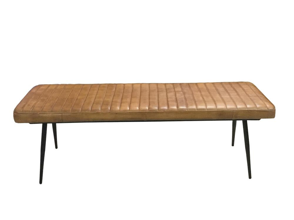 Misty Camel/Black Cushion Side Bench - 110643 - Luna Furniture - Dallas Store