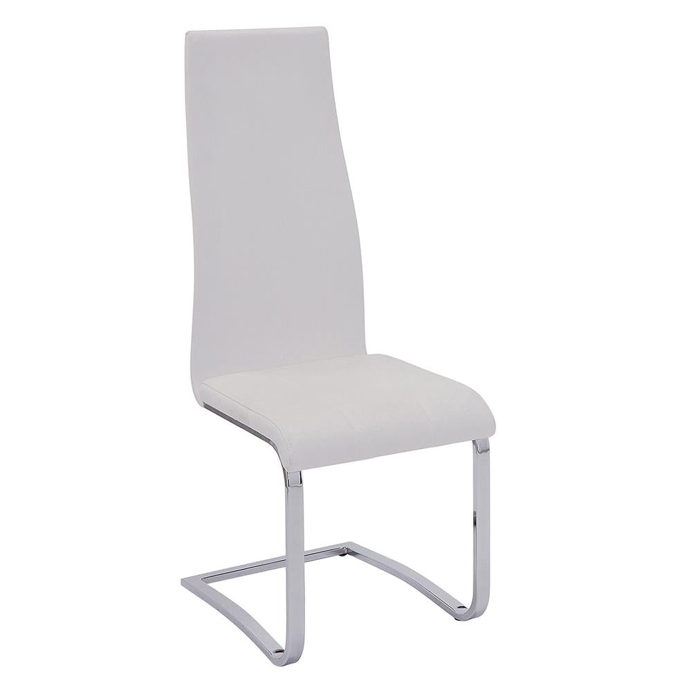 Montclair Black/Chrome High Back Dining Chairs, Set of 4 - 100515WHT - Luna Furniture - Dallas Store