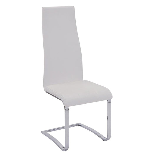 Montclair Black/Chrome High Back Dining Chairs, Set of 4 - 100515WHT - Luna Furniture - Dallas Store