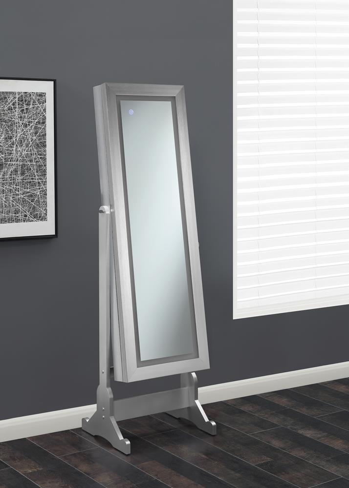 Moore Silver Jewelry Cheval Mirror - 951017 - Luna Furniture - Dallas Store