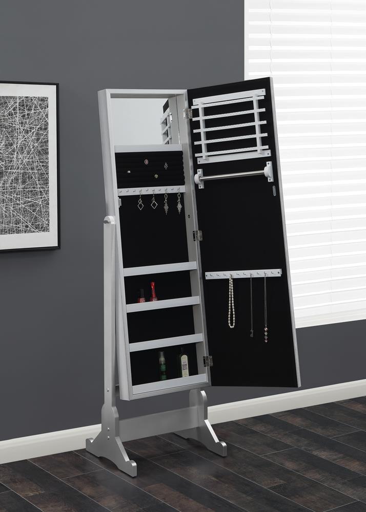 Moore Silver Jewelry Cheval Mirror - 951017 - Luna Furniture - Dallas Store
