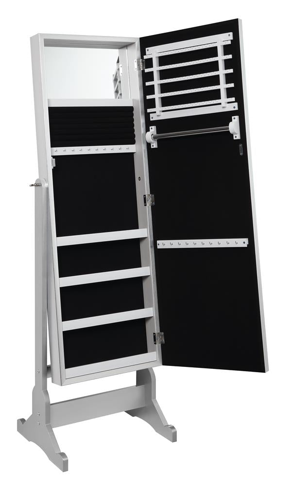 Moore Silver Jewelry Cheval Mirror - 951017 - Luna Furniture - Dallas Store