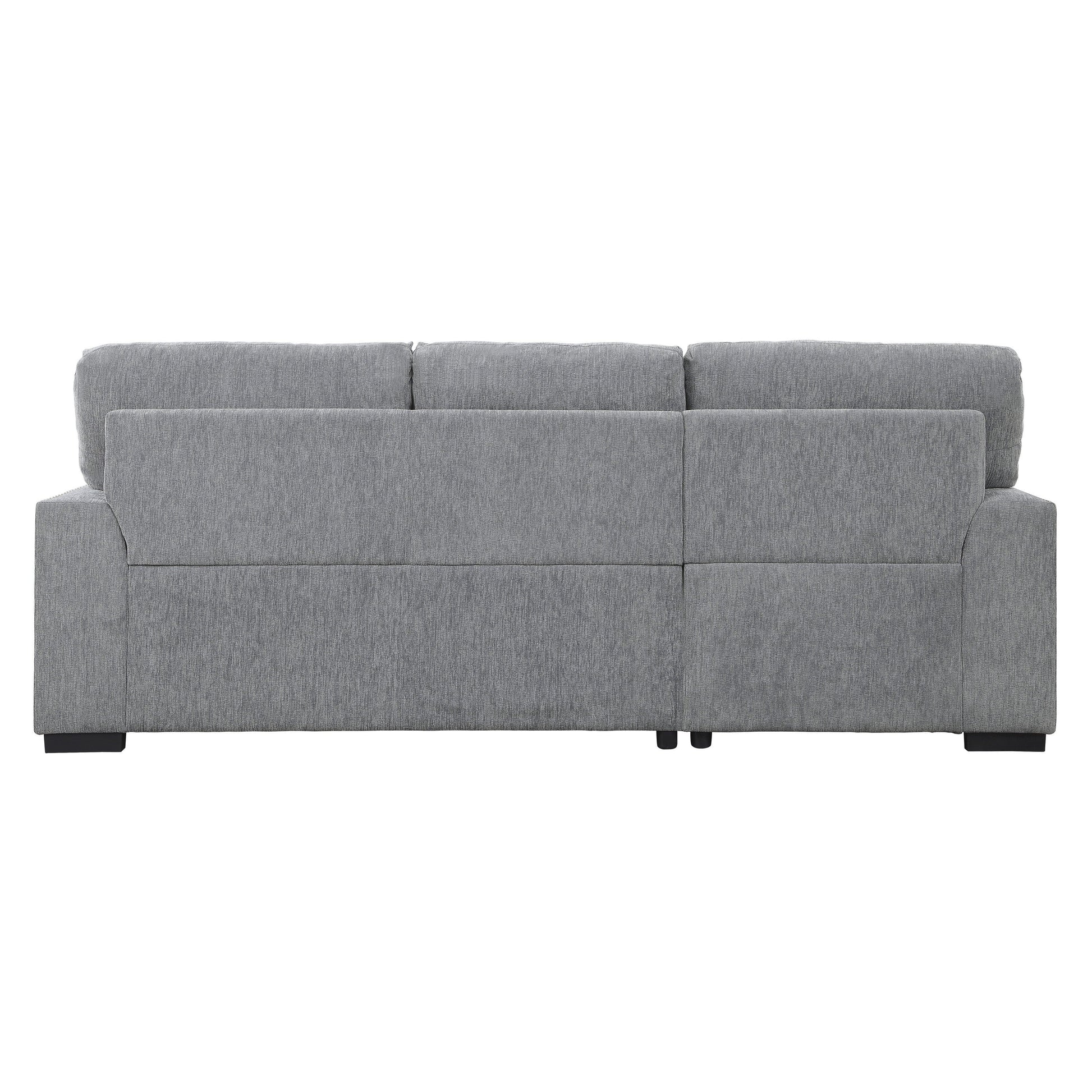 Morelia Gray LAF Storage Sleeper Sofa Chaise - 9468DG*2LC2R - Luna Furniture - Dallas Store