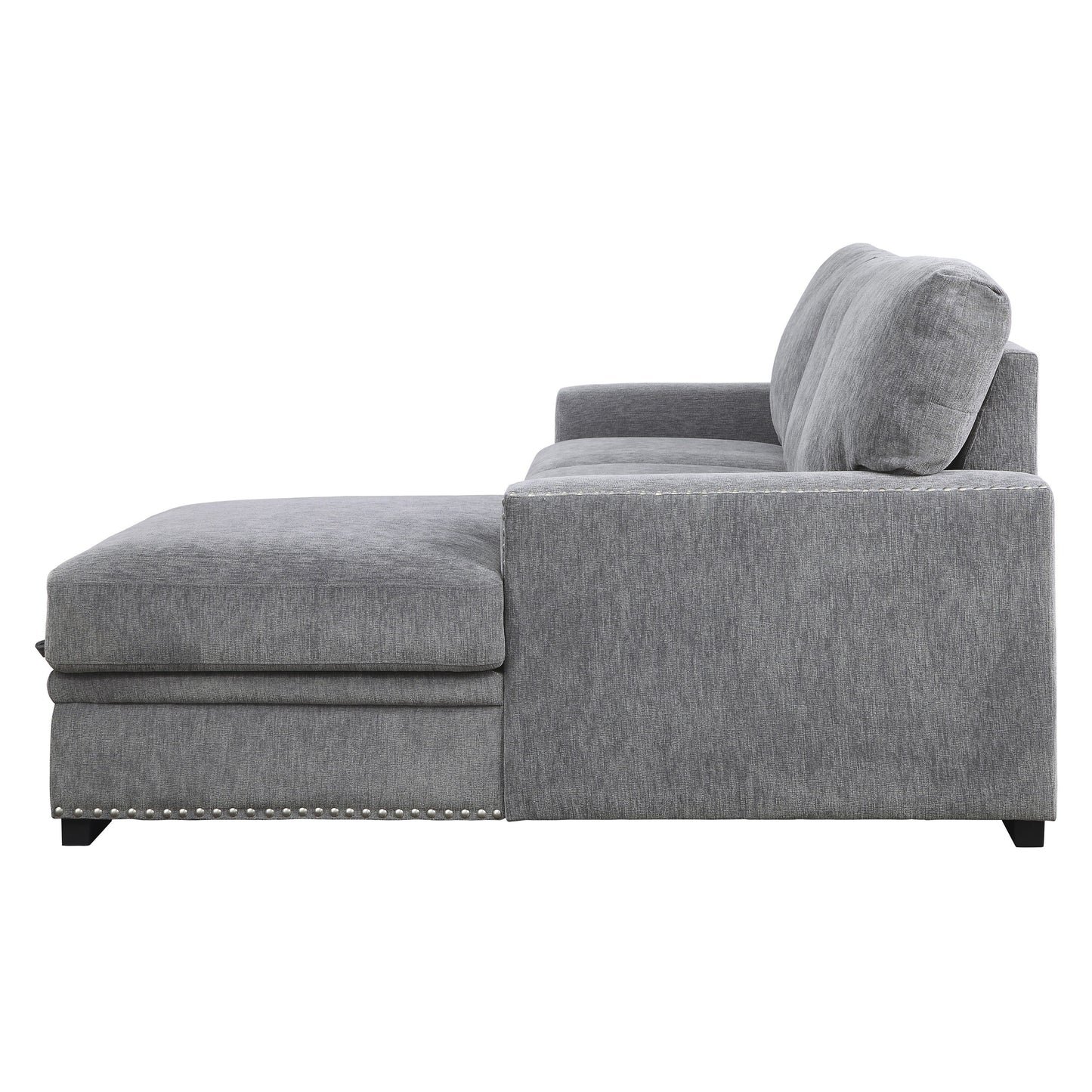 Morelia Gray RAF Storage Sleeper Sofa Chaise - 9468DG*2RC2L - Luna Furniture - Dallas Store