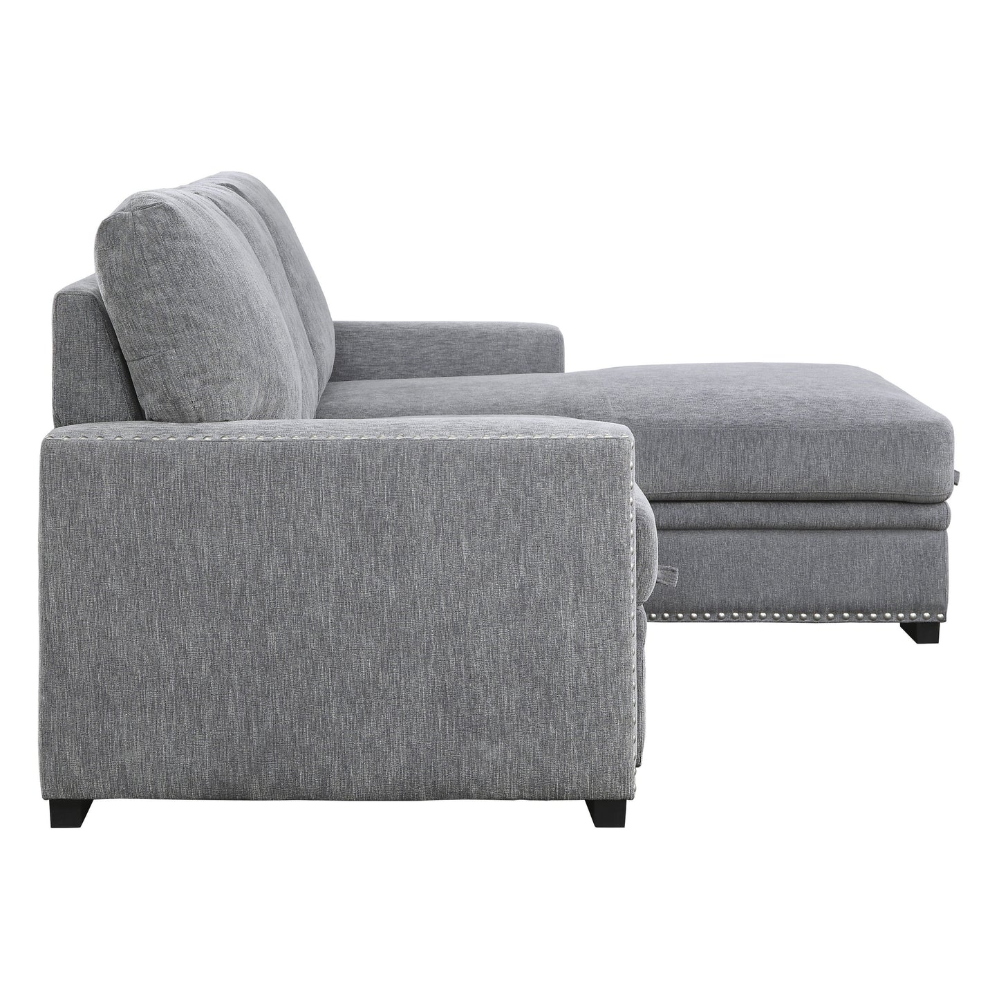 Morelia Gray RAF Storage Sleeper Sofa Chaise - 9468DG*2RC2L - Luna Furniture - Dallas Store
