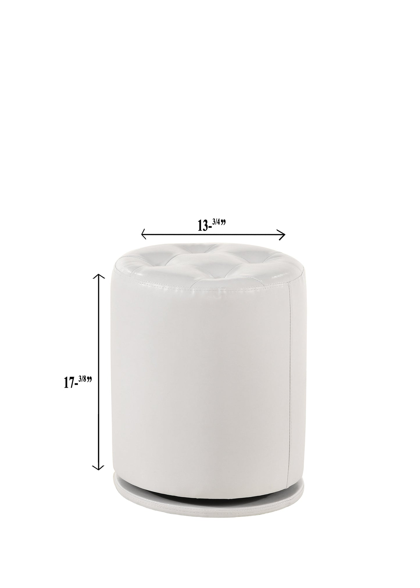 Morgan White Round Swivel Stool - B4851WH-93 - Luna Furniture - Dallas Store