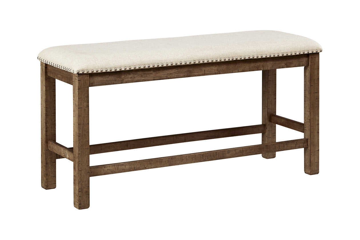 Moriville Beige Counter Height Bench - D631-09 - Luna Furniture - Dallas Store