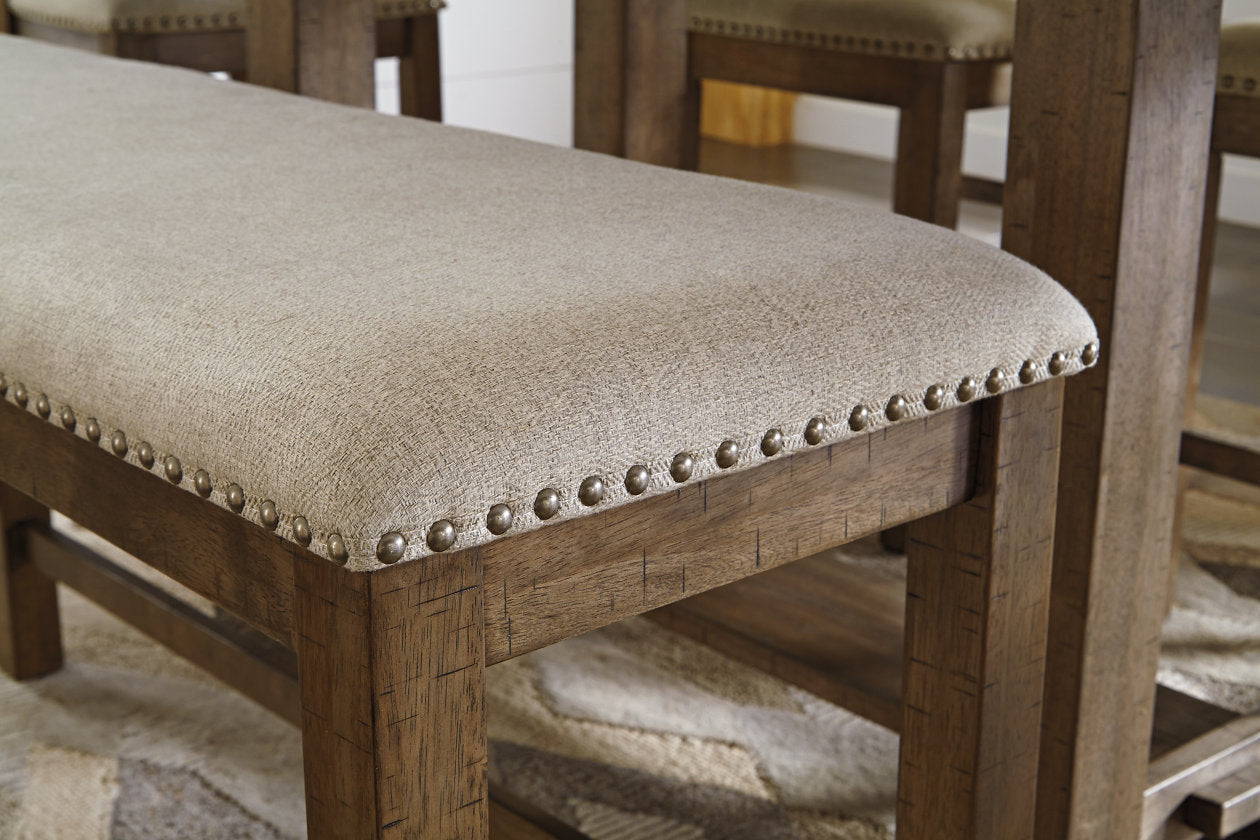 Moriville Beige Counter Height Bench - D631-09 - Luna Furniture - Dallas Store