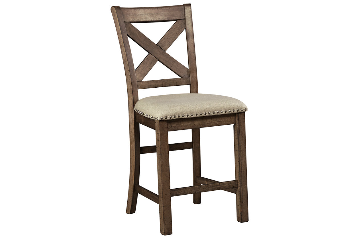 Moriville Beige Counter Height Chairs, Set of 2 - D631-124 - Luna Furniture - Dallas Store