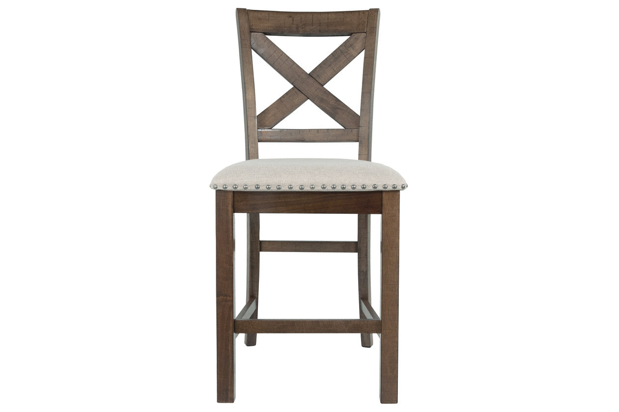 Moriville Beige Counter Height Chairs, Set of 2 - D631-124 - Luna Furniture - Dallas Store