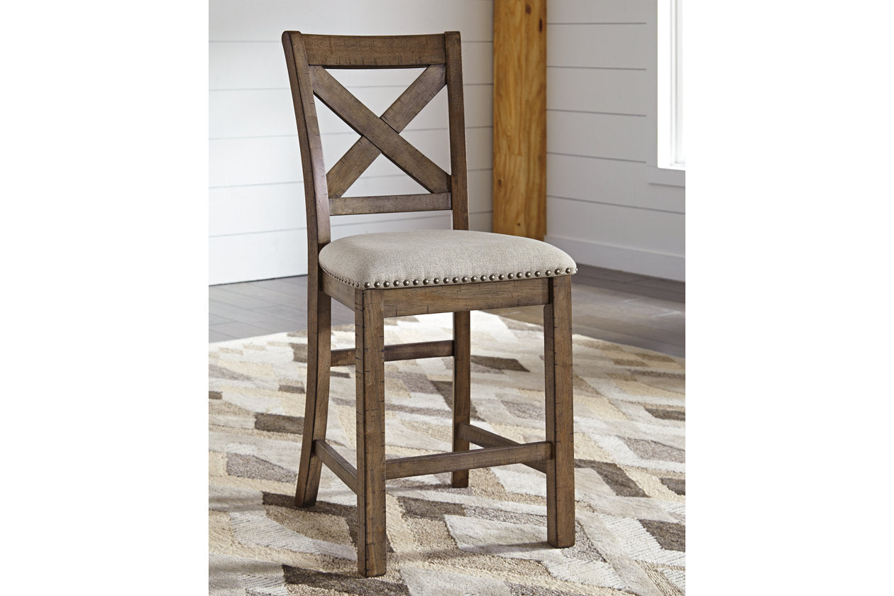 Moriville Beige Counter Height Chairs, Set of 2 - D631-124 - Luna Furniture - Dallas Store