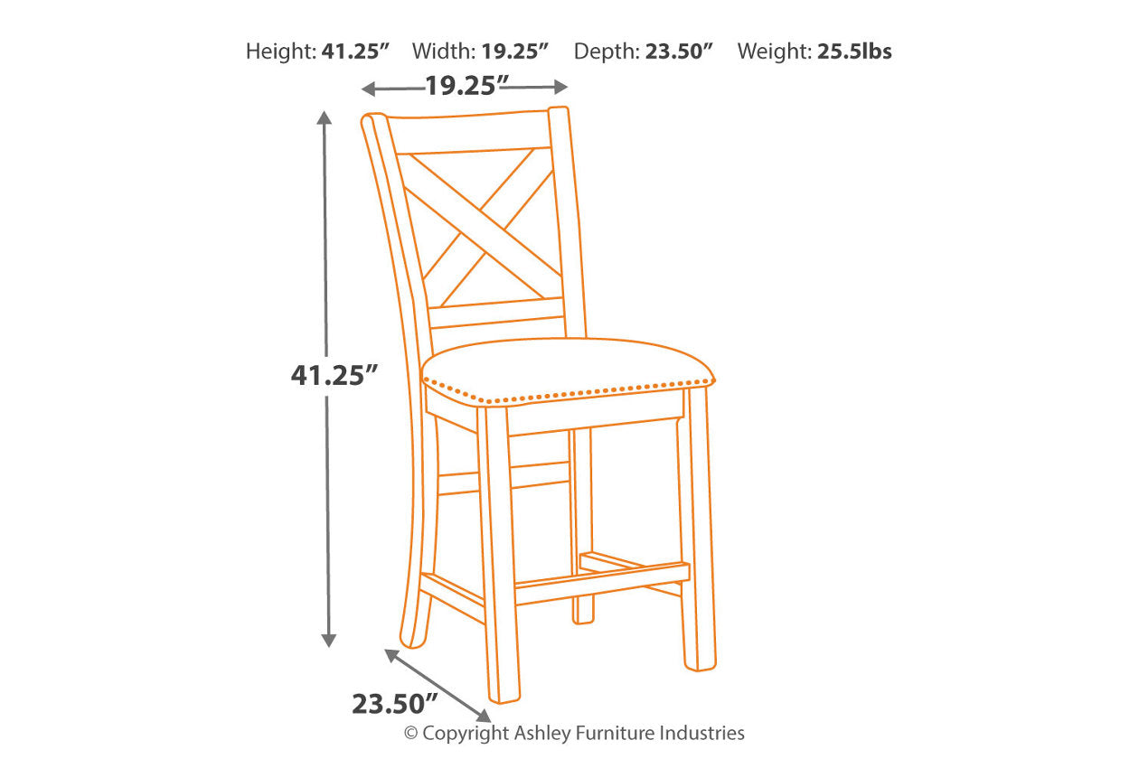 Moriville Beige Counter Height Chairs, Set of 2 - D631-124 - Luna Furniture - Dallas Store