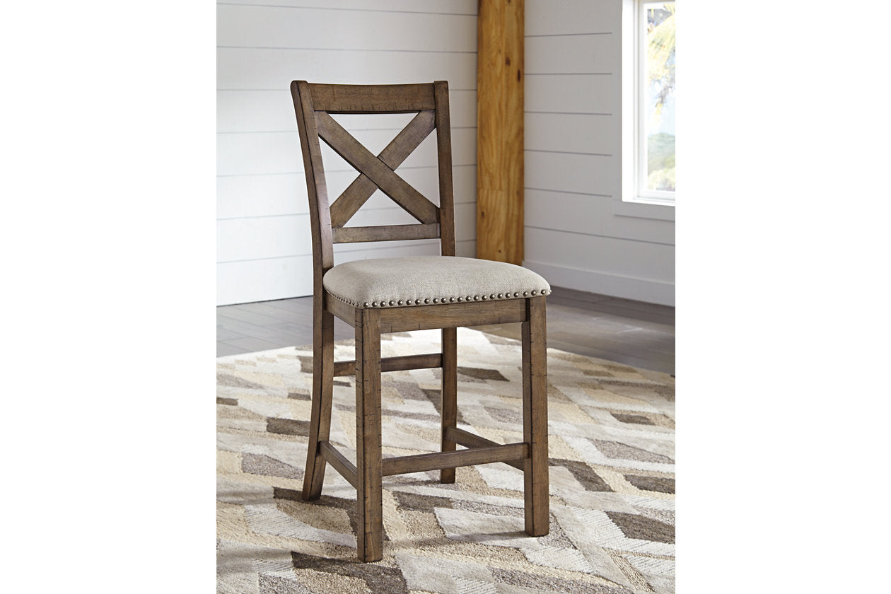 Moriville Beige Counter Height Chairs, Set of 2 - D631-124 - Luna Furniture - Dallas Store
