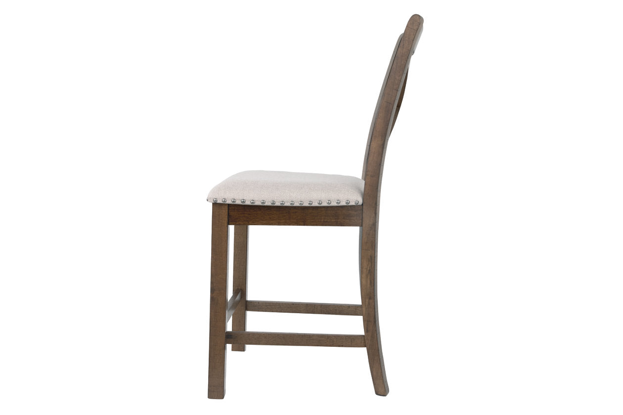 Moriville Beige Counter Height Chairs, Set of 2 - D631-124 - Luna Furniture - Dallas Store