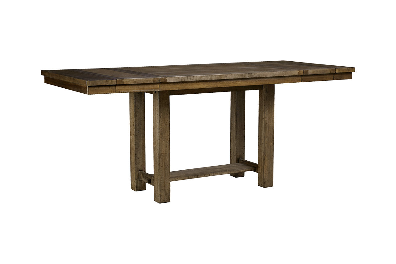 Moriville Grayish Brown Counter Height Dining Extension Table - D631-32 - Luna Furniture - Dallas Store
