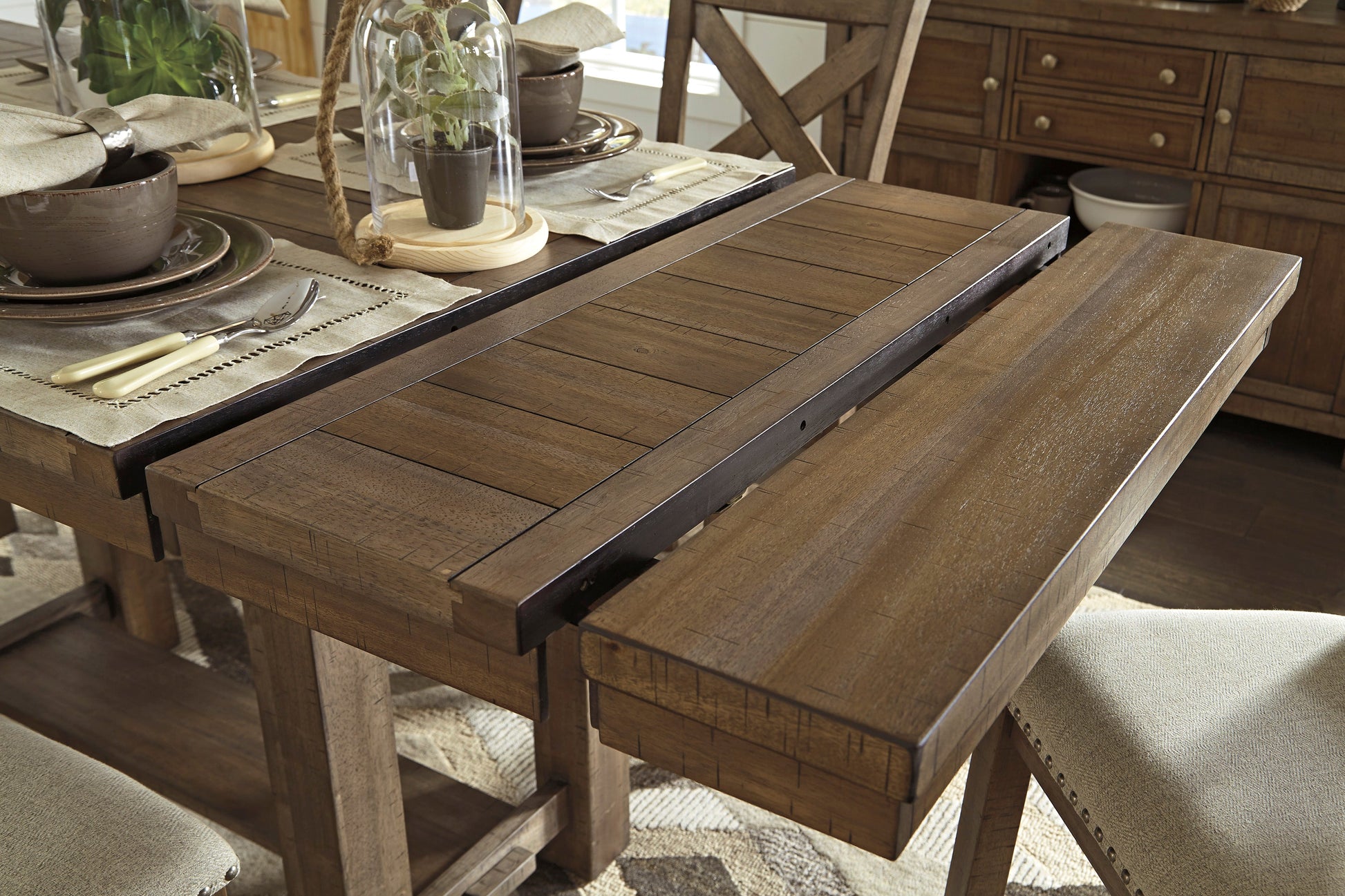 Moriville Grayish Brown Counter Height Set - SET | D631-32 | D631-124(2) - Luna Furniture - Dallas Store