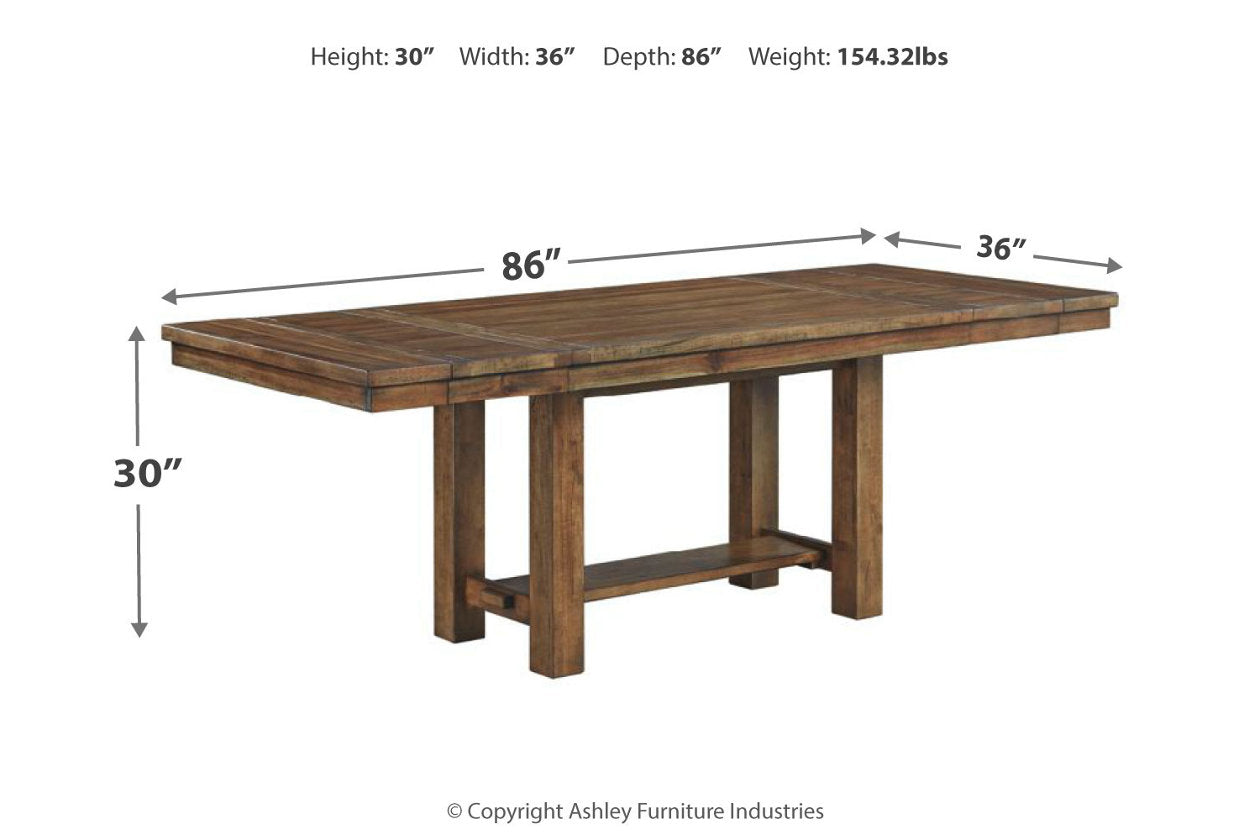 Moriville Grayish Brown Dining Extension Table - D631-45 - Luna Furniture - Dallas Store