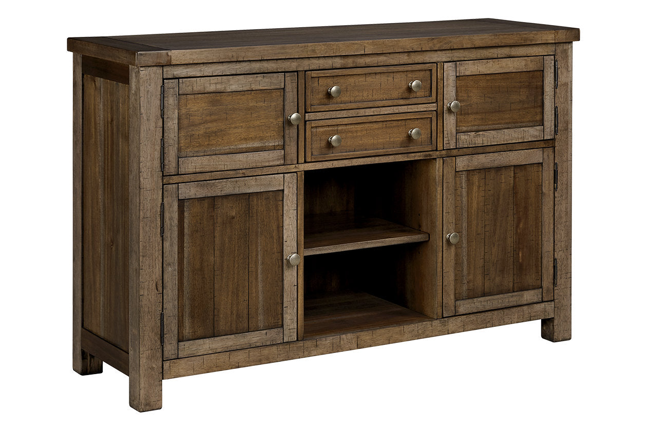 Moriville Grayish Brown Dining Server - D631-60 - Luna Furniture - Dallas Store