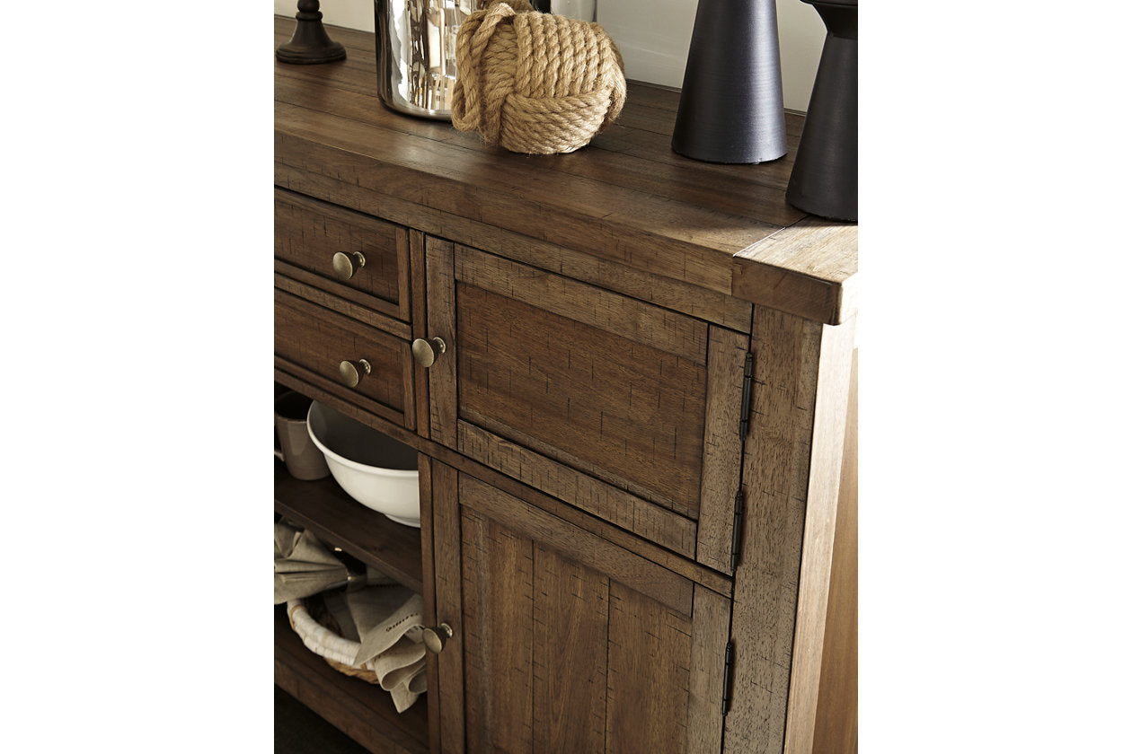 Moriville Grayish Brown Dining Server - D631-60 - Luna Furniture - Dallas Store