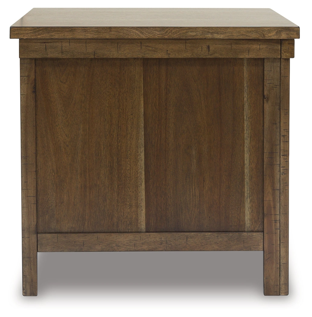 MORIVILLE Grayish Brown End Table - T731-3 - Luna Furniture - Dallas Store