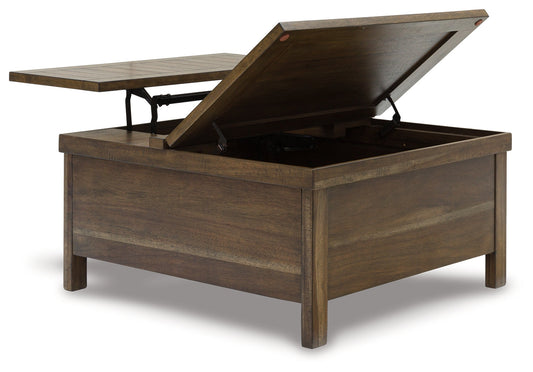 MORIVILLE Grayish Brown Lift-Top Coffee Table - T731-9 - Luna Furniture - Dallas Store
