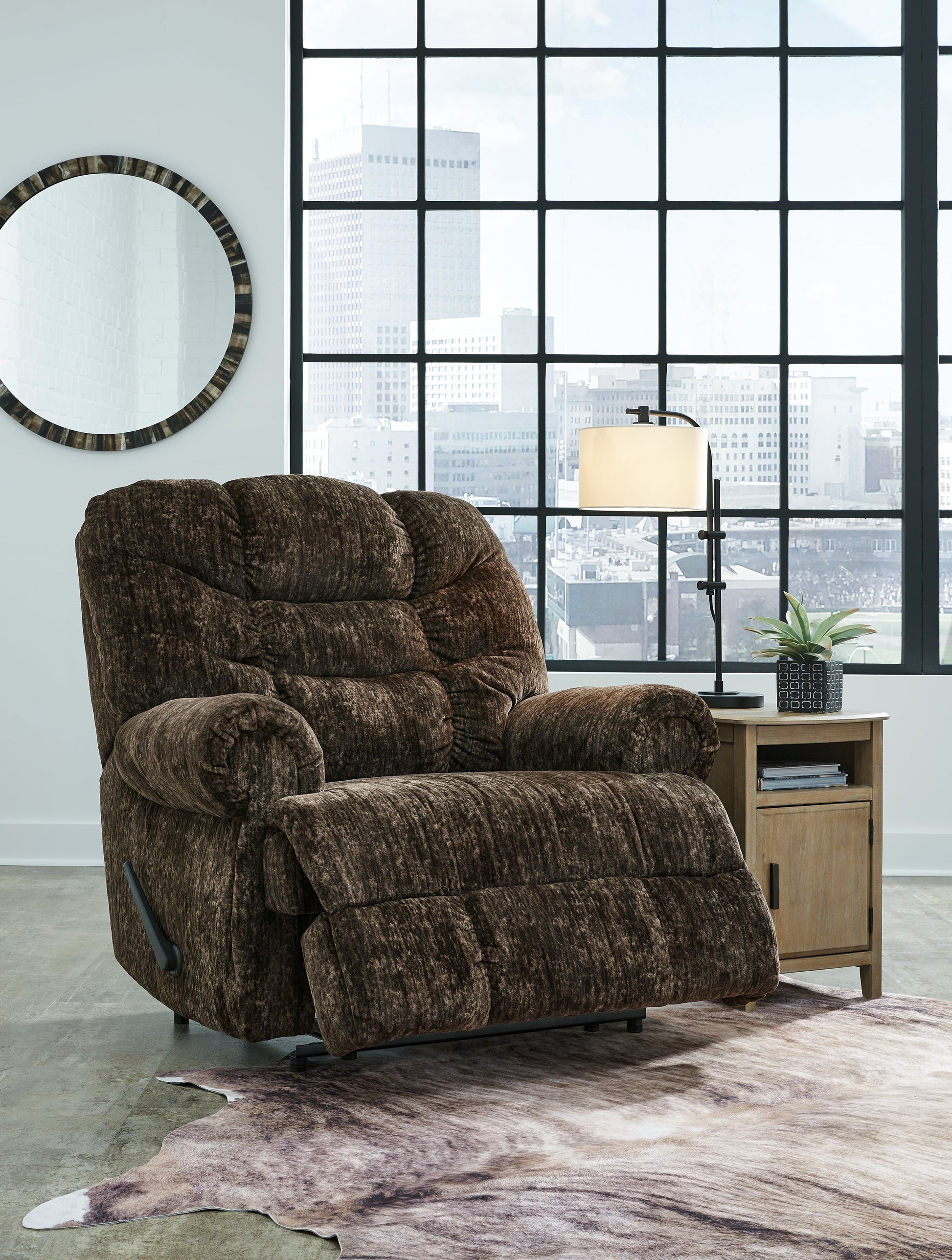 Movie Man Chocolate Recliner - 6380229 - Luna Furniture - Dallas Store