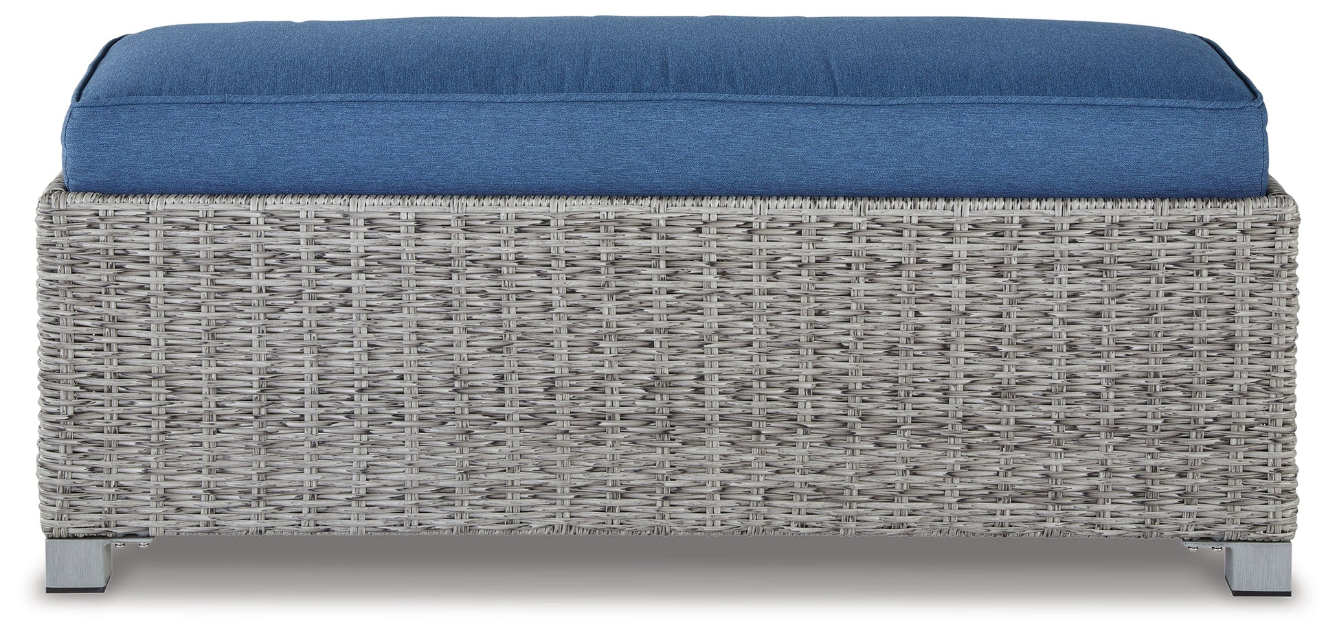 Naples Beach Light Gray Outdoor Bench with Cushion - P439-600 - Luna Furniture - Dallas Store