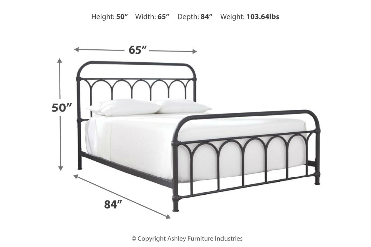Nashburg Black Queen Metal Bed - B280-681 - Luna Furniture - Dallas Store