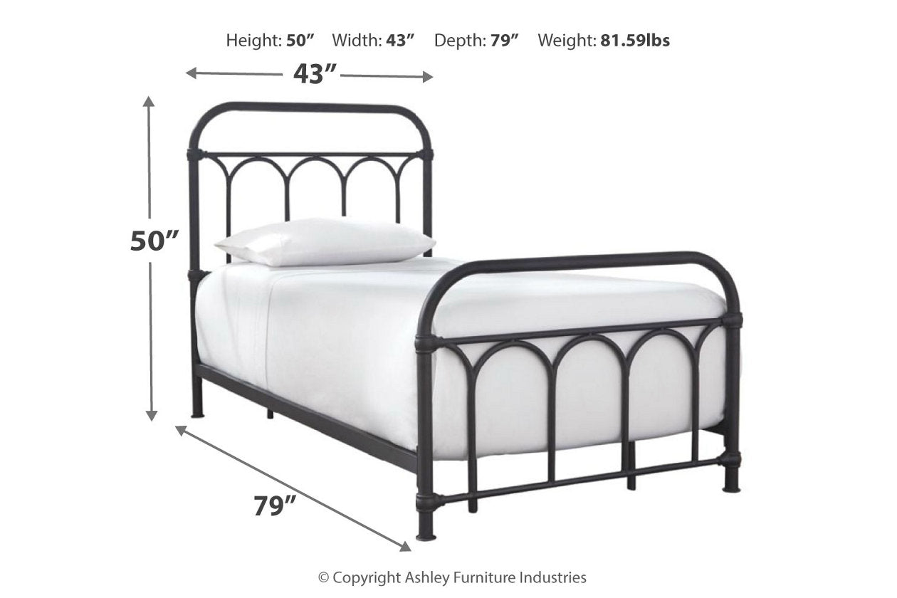 Nashburg Black Twin Metal Bed - B280-671 - Luna Furniture - Dallas Store
