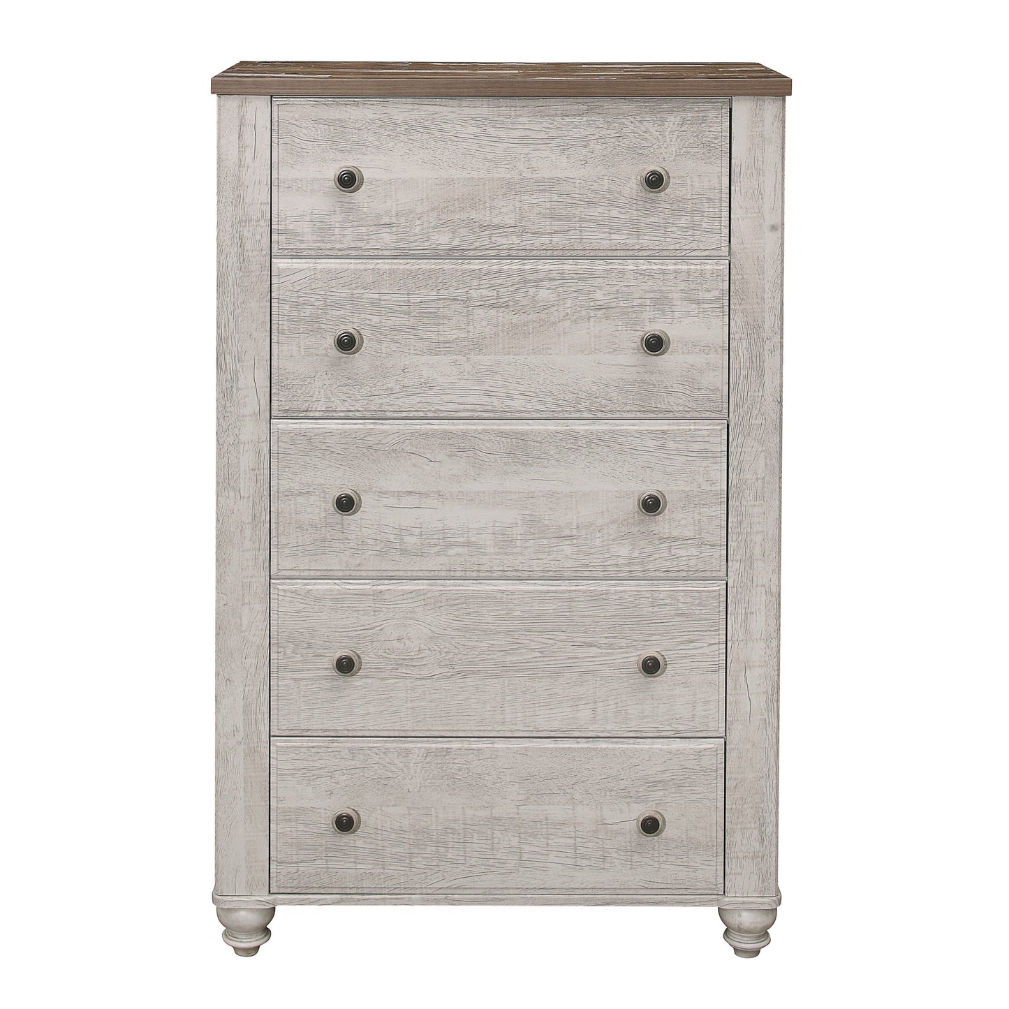 Nashville Antique White/Brown Chest - 1903-9 - Luna Furniture - Dallas Store