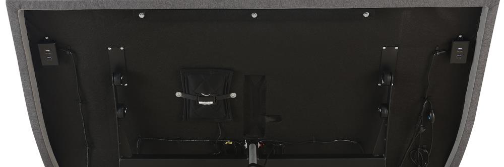 Negan Gray/Black Full Adjustable Bed Base - 350132F - Luna Furniture - Dallas Store