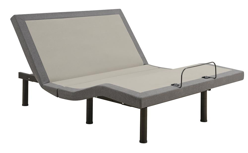 Negan Gray/Black Twin XL Adjustable Bed Base - 350132TL - Luna Furniture - Dallas Store