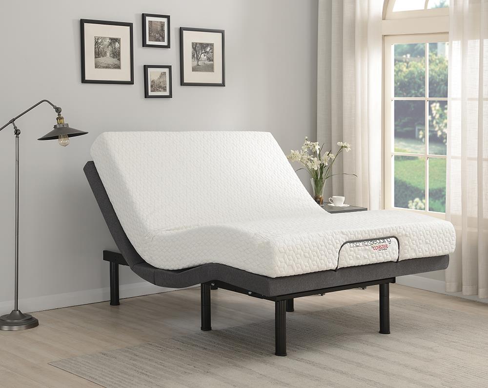 Negan Gray/Black Twin XL Adjustable Bed Base - 350132TL - Luna Furniture - Dallas Store