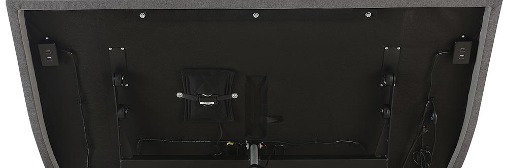Negan Gray/Black Twin XL Adjustable Bed Base - 350132TL - Luna Furniture - Dallas Store