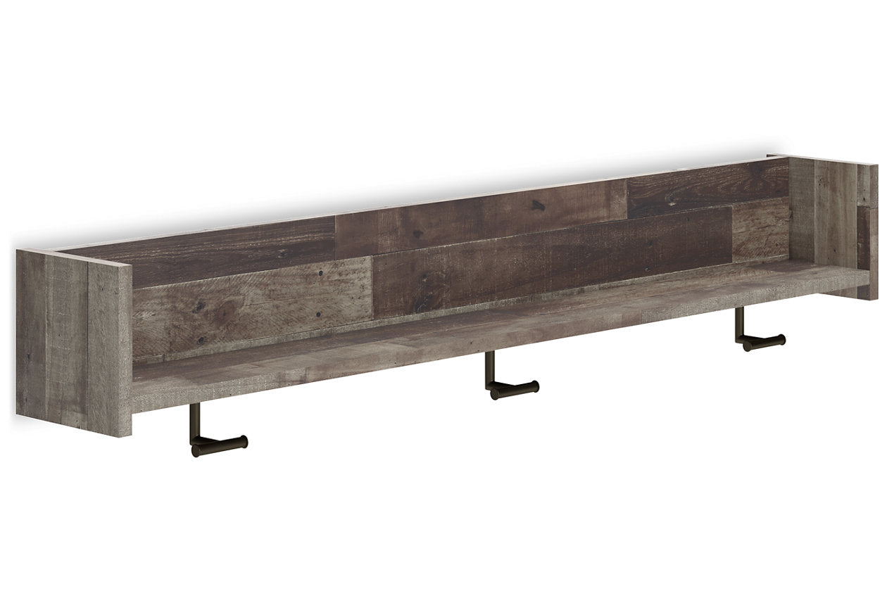 Neilsville Multi Gray Wall Mounted Coat Rack with Shelf - EA2120-151 - Luna Furniture - Dallas Store