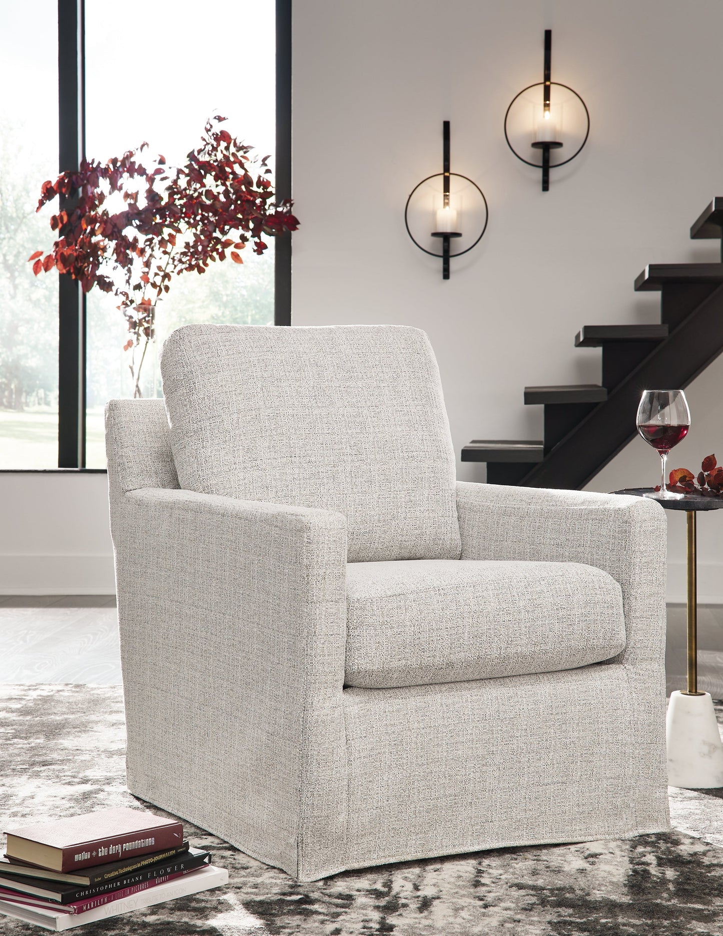 Nenana Next-Gen Nuvella Stone Swivel Glider Accent Chair - A3000644 - Luna Furniture - Dallas Store