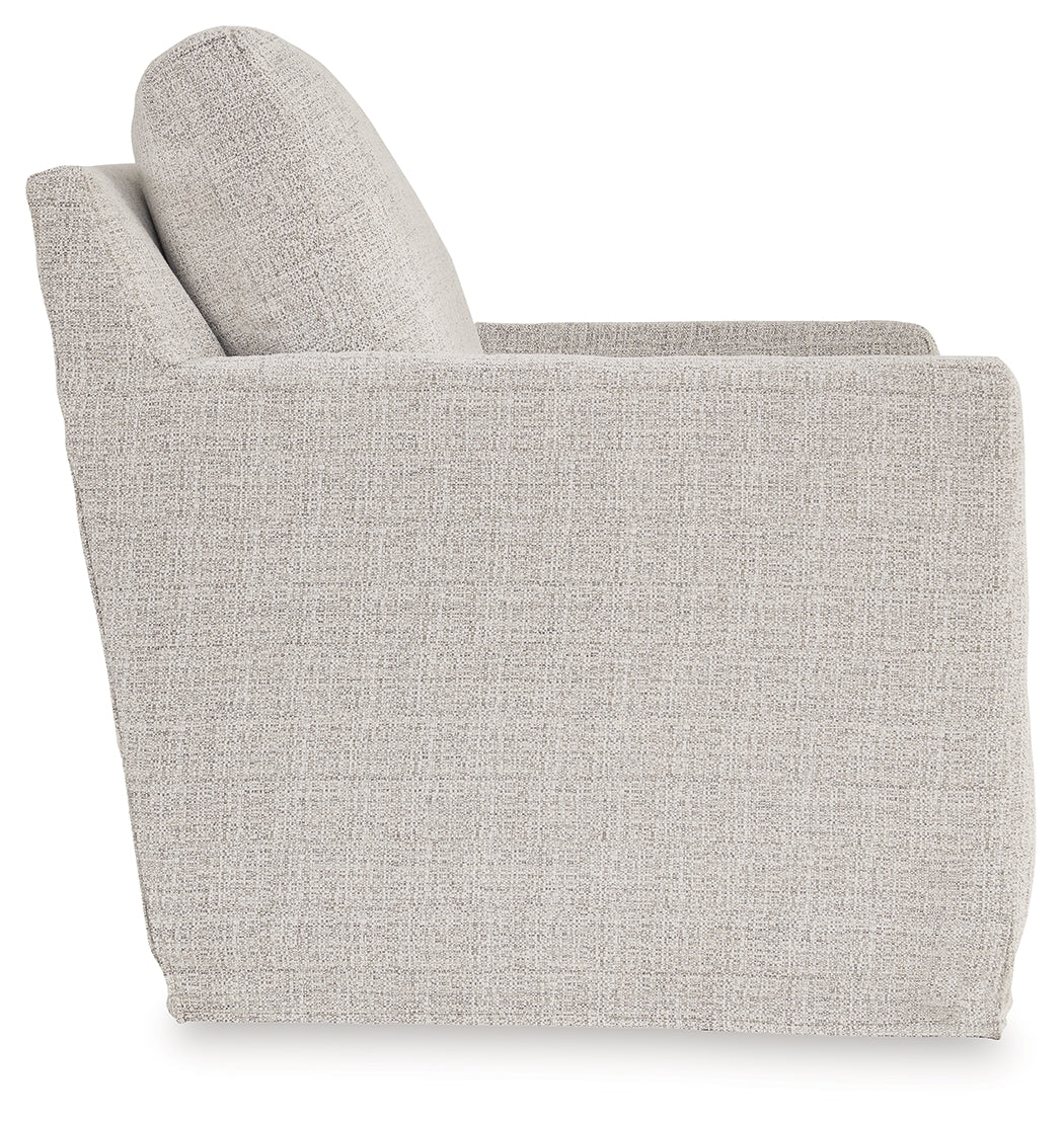 Nenana Next-Gen Nuvella Stone Swivel Glider Accent Chair - A3000644 - Luna Furniture - Dallas Store