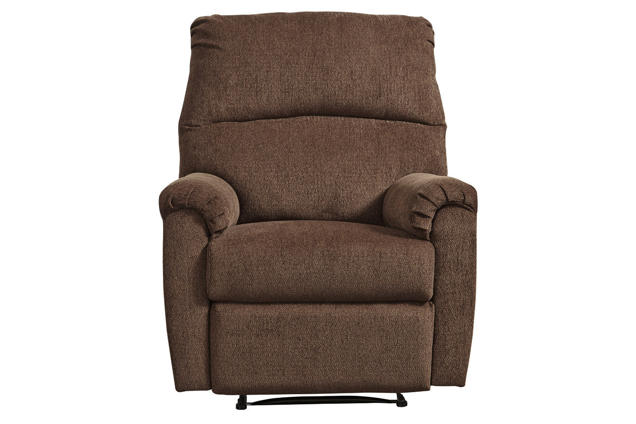 Nerviano Chocolate Recliner - 1080229 - Luna Furniture - Dallas Store