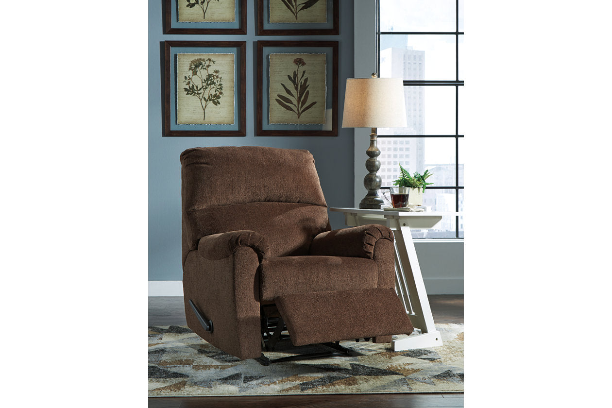 Nerviano Chocolate Recliner - 1080229 - Luna Furniture - Dallas Store