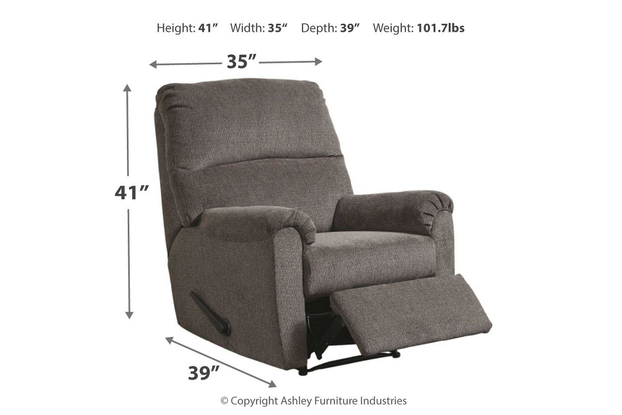 Nerviano Gray Recliner - 1080329 - Luna Furniture - Dallas Store